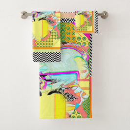 El juego de toallas de baño de la carrera de cabal