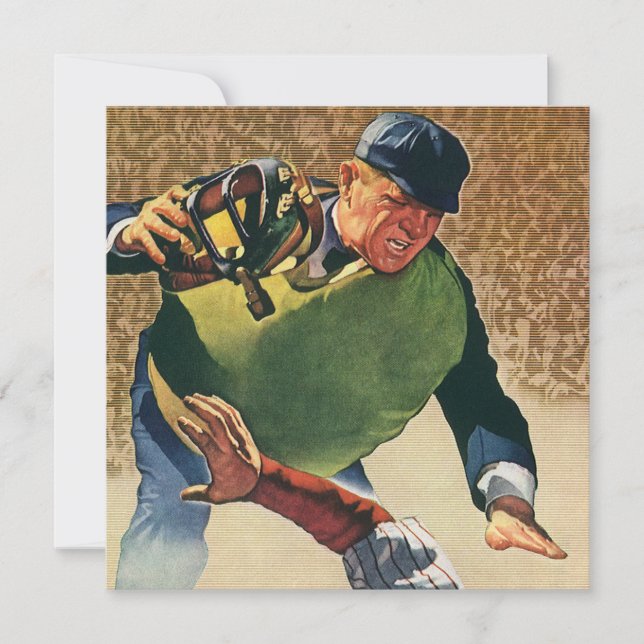 El jugador de béisbol de deportes de época, el árb (Anverso)