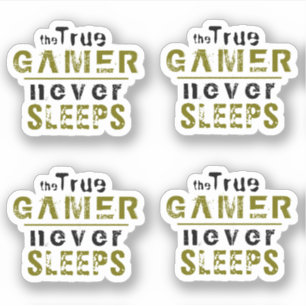 El jugador verdadero nunca duerme del Pegatina del