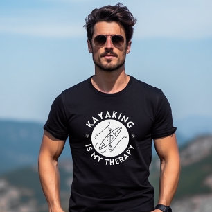 El kayak es mi terapia 2 camisetas masculinas