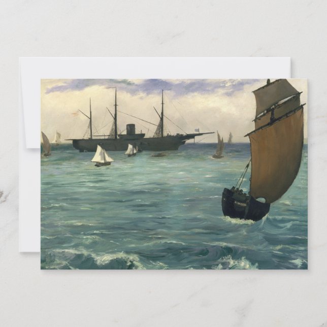 El "Kearsarge" en Boulogne | Édouard Manet (Anverso)