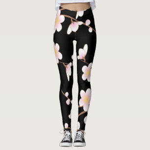 El Kimono japonés Patern C Leggins negro