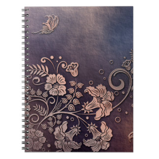 El KRW se descoloró cuaderno alineado floral de la