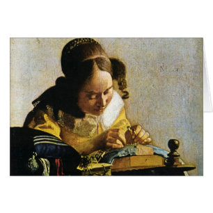 El Lacemaker de Juan Vermeer (circa 1670)
