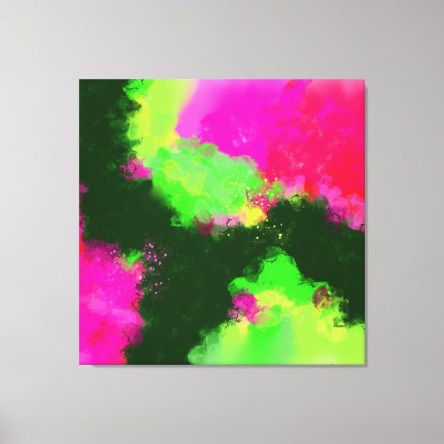 El lado más brillante - Arte abstracto verde rojo- (Anverso)
