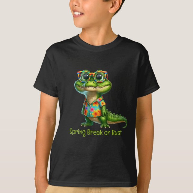 El lagarto en la camiseta tropical (Anverso)