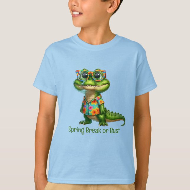 El lagarto en la camiseta tropical (Anverso)