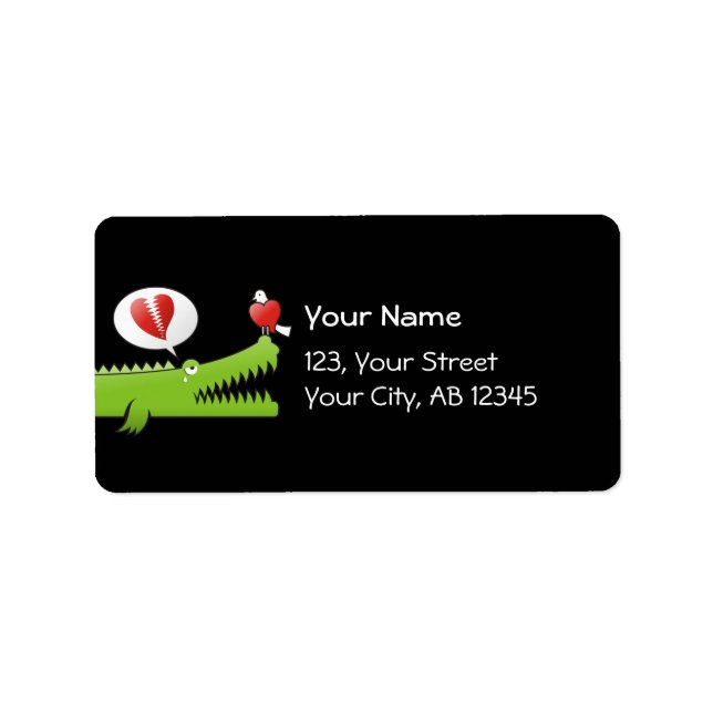 El lagarto en la etiqueta de amor (Frente)