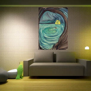 El lago bajo tierra Poster de arte de IA