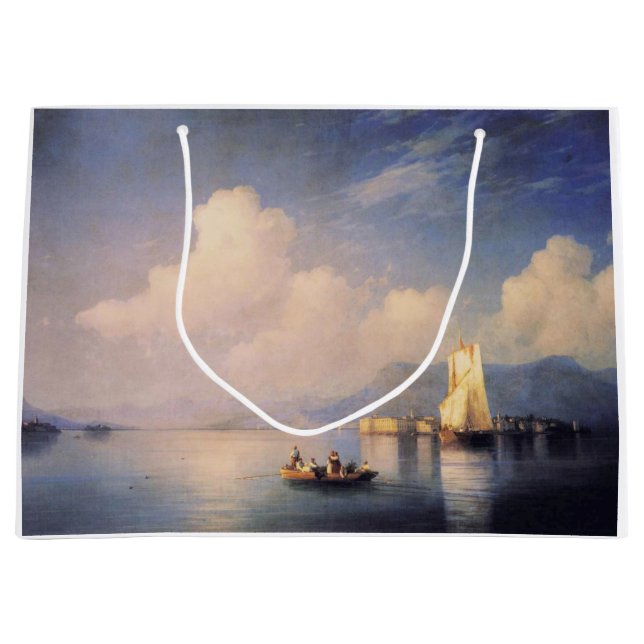 El lago en Italia es una bolsa de regalo (Anverso)