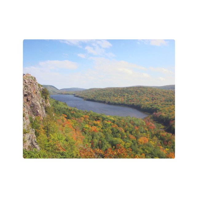 El lago en las nubes arte mural metalizado (Anverso)