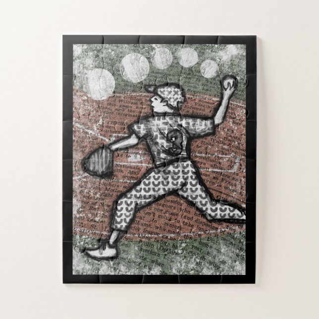 El lanzador de béisbol Jigsaw Puzzle Little League (Vertical)