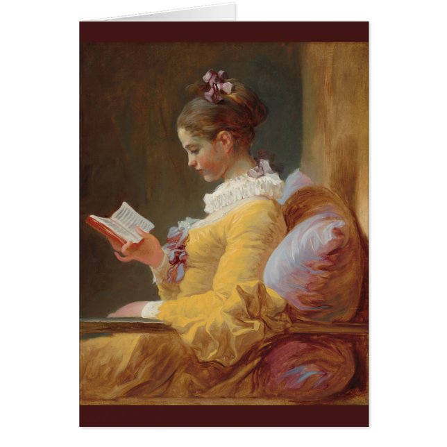 El lector Chica francés con vestido amarillo (Frente)