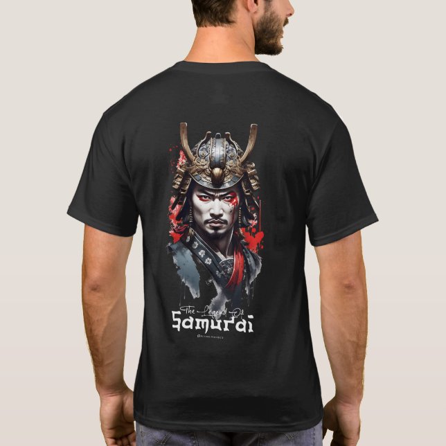 El legendario Samurai - Negro de camiseta básica m (Reverso)
