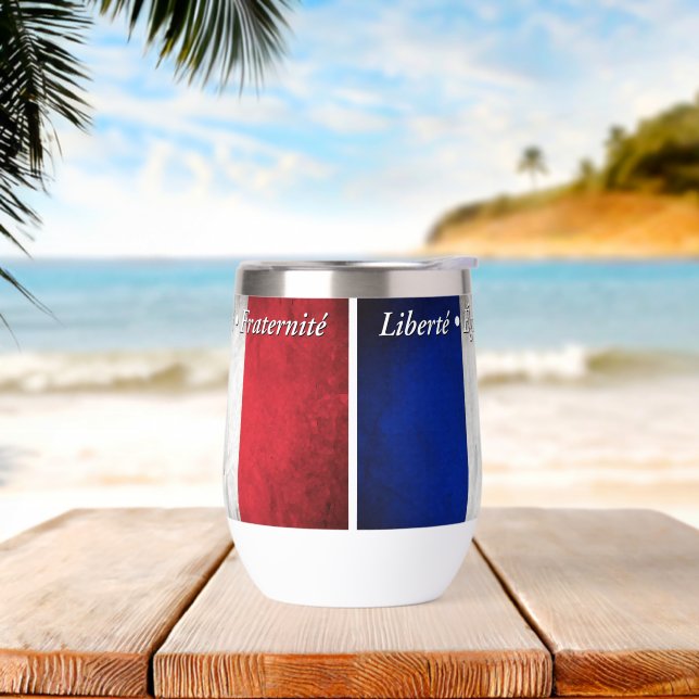 El lema nacional de la botella de agua de Francia (Playa)