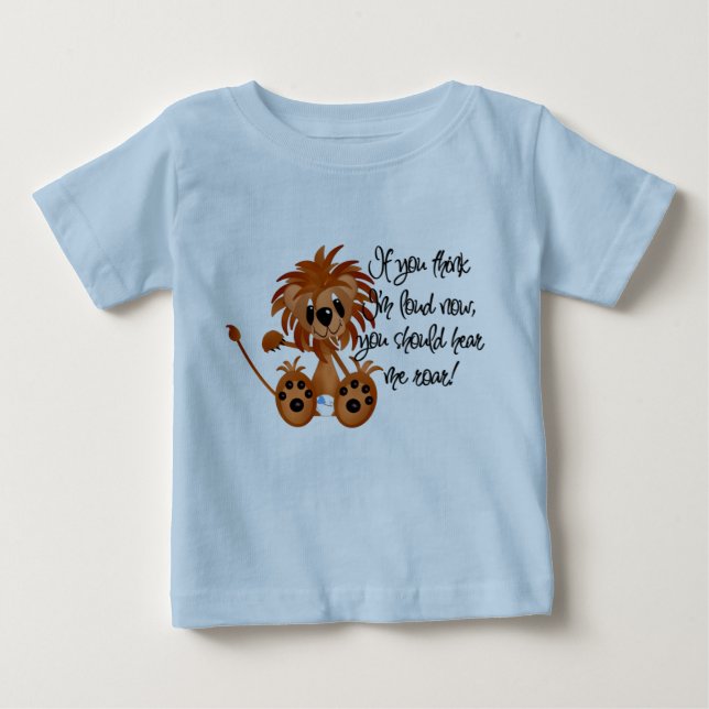 El león del bebé me oye rugir las camisetas y los (Anverso)