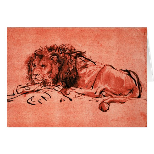 EL LEÓN DEL CABO SE ESTÁ MINANDO, Negro Rojo (Anverso (Horizontal))