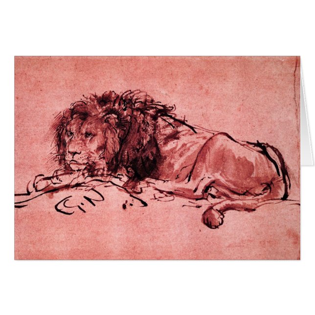 EL LEÓN DEL CABO SE ESTÁ MINANDO, Negro rosado (Anverso (Horizontal))