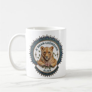 El León. Taza de café de Escocia