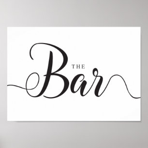 El letrero del bar. Póster de bebidas de bar al ai