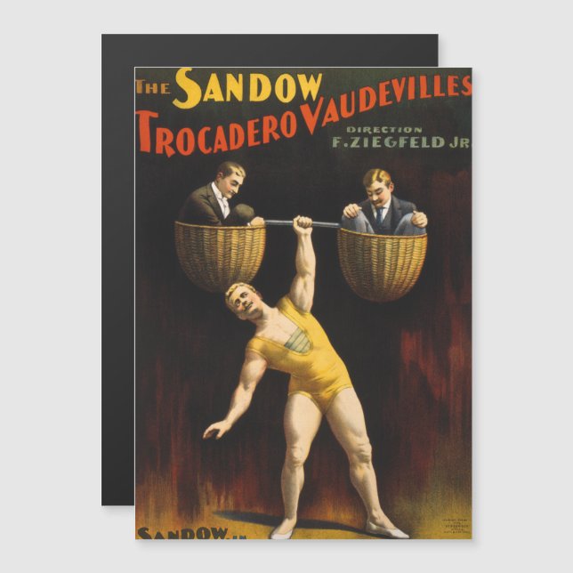 El levantador de pesas de vodevil Eugen Sandow San (Anverso/Reverso)