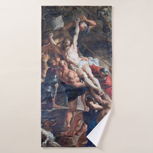 El levantamiento de la cruz, Rubens (Toalla de baño)