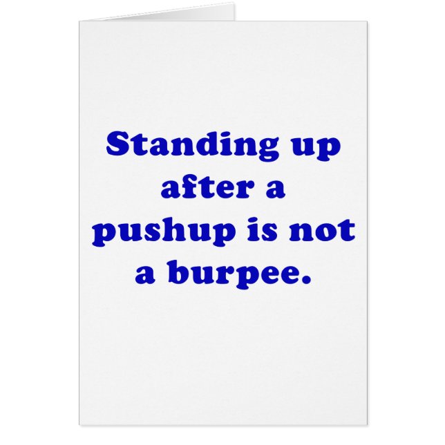 El levantarse después de un Pushup no es un Burpee (Frente)
