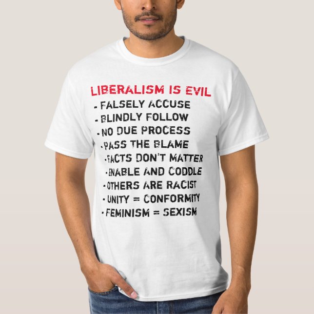 El liberalismo es camiseta malvada (Anverso)