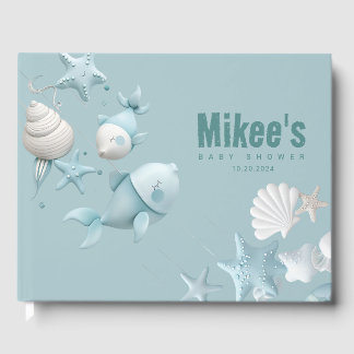 El libro de visitas de Baby Shower Under the Sea