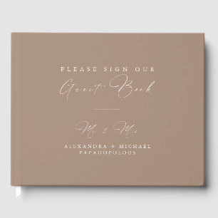 El libro de visitas Sand & Ivory Elegant Minimal B