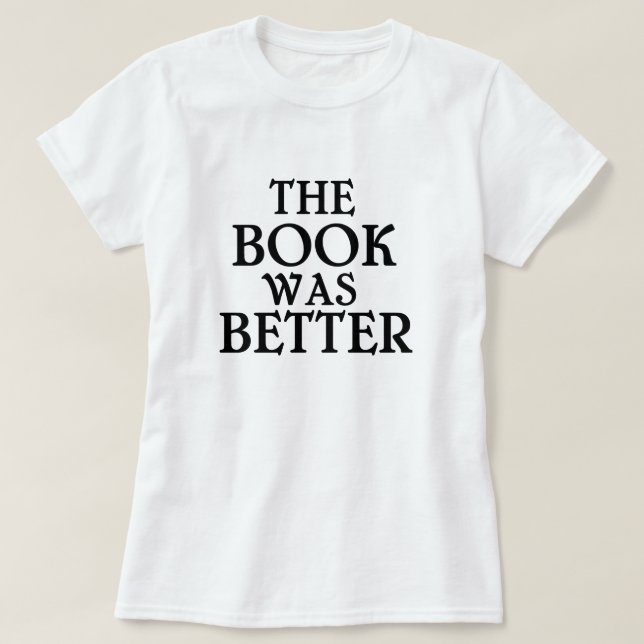 El libro era una mejor camiseta (Diseño del anverso)