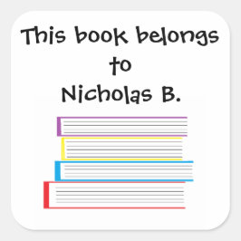 El "libro pertenece a…" Pegatinas
