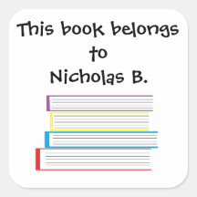 El "libro pertenece a…" Pegatinas