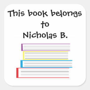 El "libro pertenece a…" Pegatinas