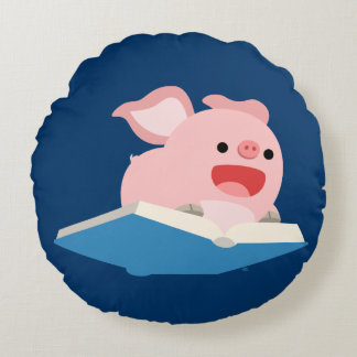 El libro volador y la almohada redonda de cerdo Pe