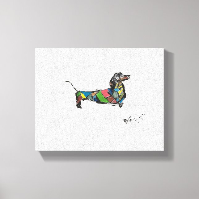 El lienzo de Dachshund (Anverso)