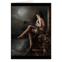 El ligar con la puesta del sol - tarjeta en blanco