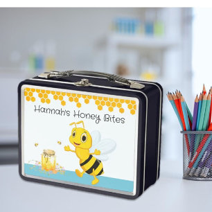 El lindo Lunchbox del Personalizado de abejas