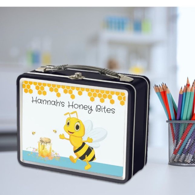 El lindo Lunchbox del Personalizado de abejas (Subido por el creador)