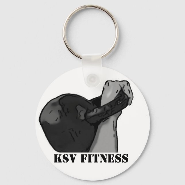 El llavero de Kettlebell en rack (Anverso)