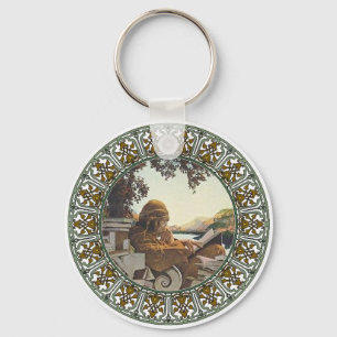 El llavero del Bookplate del ratón de biblioteca