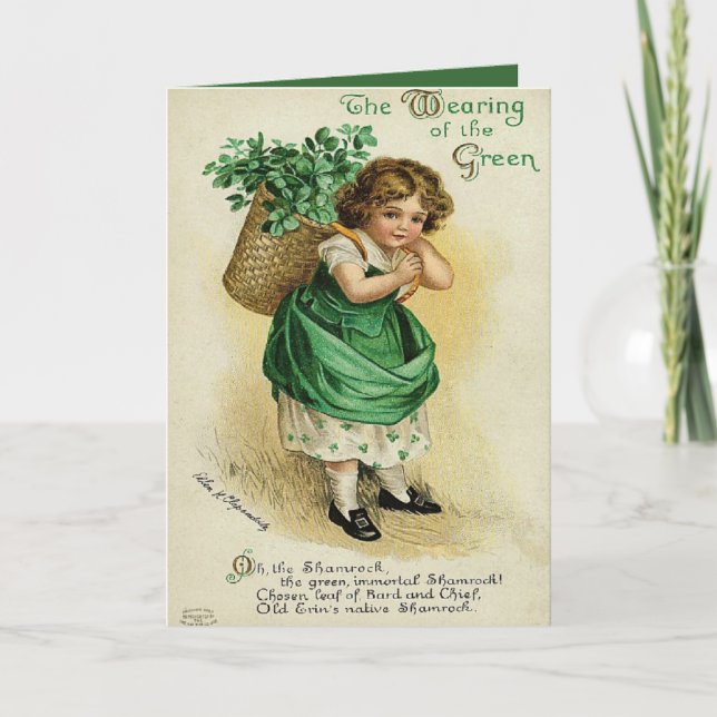 El llevar de la tarjeta del día del St Patrick (Anverso)