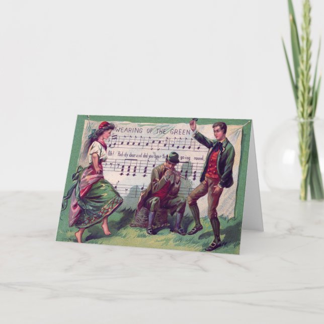 El llevar gitano irlandés de la plantilla verde (Anverso)