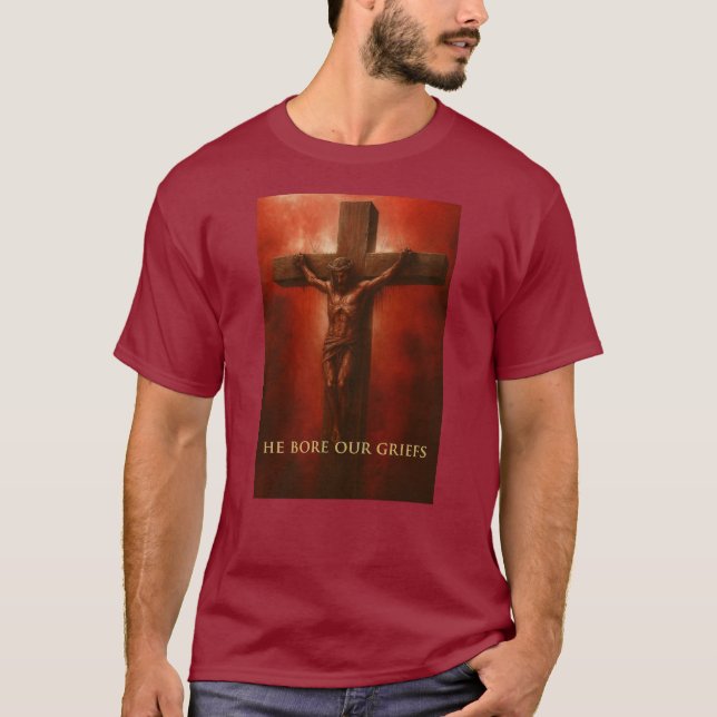 ✝️ Él Llevó Nuestros Dolores - Camiseta (Anverso)