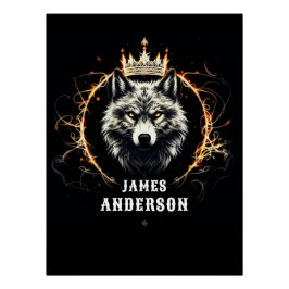 El Lobo Alfa. Añadir texto o nombre en el Poster