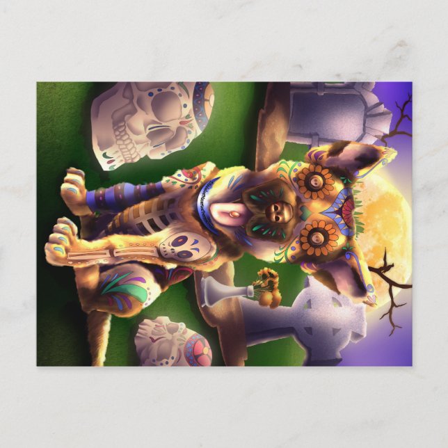 El lobo de la tarjeta postal pandilla al pastor al (Anverso)