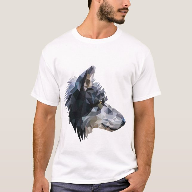 El lobo diseñó la camiseta del arte (Anverso)