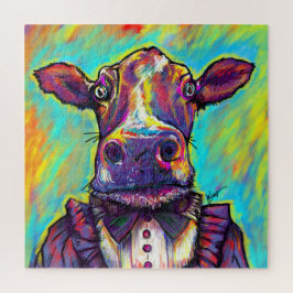 El loco rompecabezas del hombre de la vaca