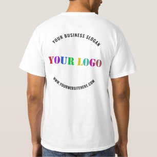 El logotipo de su empresa y la camiseta comercial 