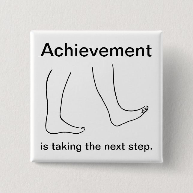 El logro es dar el siguiente paso Botón (Anverso)